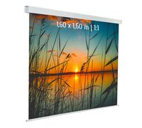 Ecran de projection Kimex Electrique 1,60 x 1,60m- Toile blanche