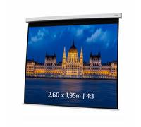 Kimex Écran de projection motorisé 2,60 x 1,95 m – 4:3