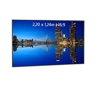 Kimex Écran de projection 044-6013 – Cadre ultra‑fin – 2,20 x 1,24 m – Format 16:9
