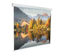 Kimex – Écran de projection manuel 2,20 x 2,20 m – Format 1:1