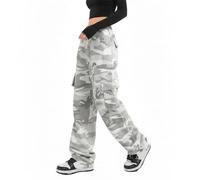 Pantalon 2026 pour femme, coupe ample, en tissu polyester, pour le quotidien, les sorties de w nd, style décontracté, facile à assortir avec des hauts, chemises, vestes ou baskets, blanc, L
