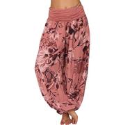Pantalon 2026 pour femme, coupe ample et tissu polyester imprimé, pour un usage quotidien, sortie de w nd, style décontracté, facile à assortir avec des hauts, chemises, vestes ou baskets, rouge