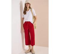 Pantalon 3/4 wide leg en coupe décontractée