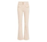 Pantalon 5 Poches écru uni avec une coupe droite et deux poches à rabat 44