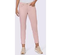 Pantalon 5 poches empiècements latéraux affinants - Linea Tesini - couleur poudre COULEUR POUDRE 40
