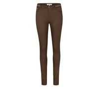 Pantalon 5 Poches taupe uni avec une coupe slim et des liserés 34