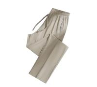 Pantalon 7/8 pour femme - Pantalon long d'été - Taille élastique - Pour un usage quotidien - Pantalon de jogging hygiénique - Élégant et large, kaki, XL