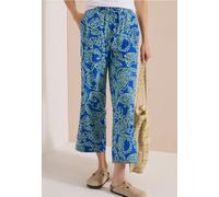 Pantalon 7/8 taille haute à jambes larges, coupe ample