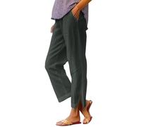 Pantalon à carreaux pour femme Rouge Solid Straight Solid Elastic Pants | Legging gris pour femme, pantalon élégant, pantalon cargo thermique, pantalon de jogging baggy, pantalon thermique