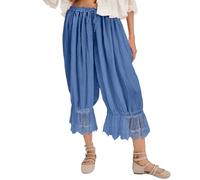 Pantalon à jambe baril pour femme avec bordure en dentelle - Pantalons de lingerie pour dessous de robe en dentelle creuse - Vêtements d'intérieur pour femme, Bu2., S