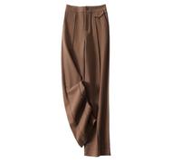 Pantalon À Jambe Large Pour Femmes D'hiver Pantalon Palazzo Vintage Taille Haute Pantalon De Bureau Élégant Pantalon Slip-On En Laine Automne Pantalon À Jambe Droite Mixte Pantalon De Travail