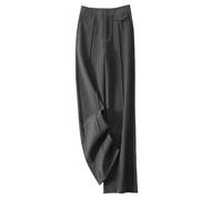 Pantalon à Jambe Large pour Femmes D'hiver,Pantalon Palazzo Vintage Taille Haute Pantalon de Bureau Élégant Pantalon Slip-On Pantalon À Jambe Droite en Laine Mélangée Automne Pantalon de Travail