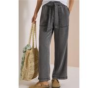 Pantalon à jambes larges avec ceinture à nouer
