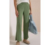 Pantalon à jambes larges avec des rayures structurées