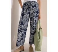 Pantalon à jambes larges avec imprimé et galons