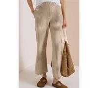 Pantalon à jambes larges effet tricot