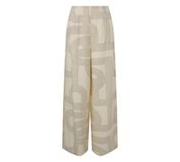 Pantalon à jambes larges en lin mélangé femme COMMA Blanc 32