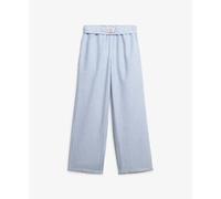 Pantalon Ã©lastique Ã rayures en coton femme Superdry Bleu XS