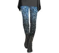 Pantalon à paillettes pour femme - Collants à paillettes pour femme - Opaque - Pantalon de loisirs - Pantalon de yoga élégant - Stretch - Pantalon de yoga épais - Confortable - Collants à paillettes