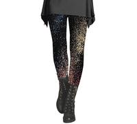 Pantalon à paillettes pour femme - Collants à paillettes pour femme - Opaque - Pantalon de loisirs - Pantalon de yoga élégant - Stretch - Pantalon de yoga épais - Confortable - Collants à paillettes