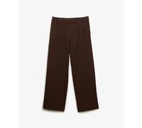 Pantalon à rayures taille mi-haute femme Superdry Marron M