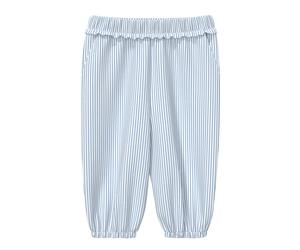 Pantalon Ã taille Ã©lastique coupe ample jambe large volants bÃ©bÃ© s.Oliver Bleu 9 mois