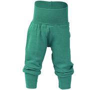 Pantalon à taille élastique pour bébé marque Engel, fabriqué avec 70 % en laine de mérinos bio et 30 % de soie - turquoise - 74 cm/80 cm
