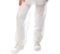 Pantalon à usage unique, en PP non tissé, blanc, M