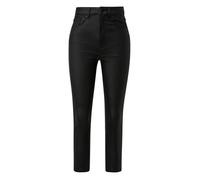 Pantalon ajustÃ© skinny enduit aspect cuir femme QS Noir 42
