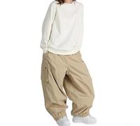 Pantalon ample décontracté pour homme, coupe ample, jambe droite, pour extérieur, streetwear, couleur unie, longueur totale (3XL, kaki)