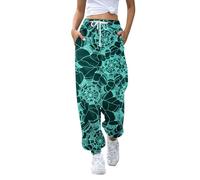 Pantalon Ample Femme Sarouel Toile Marine Pilates Anti Cellulite Patte Confort Été Cigarette Fleuri Lin Elephant Ronde Portefeuille D'Intérieur Legging De Sudation Femme Vert Foncé L