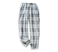 Pantalon Ample Homme En Flanelle, Pyjama Hiver Pilou Chaud Pour La Maison (Yellow, M)