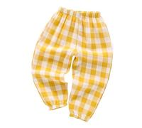 Pantalon ample pour garçon, taille élastique, pantalon ample pour loisirs, jogging, chaud, tendance, douillet, vêtements pour enfants, doux et confortables, vêtements de tous les jours, jaune, 5-6 ans