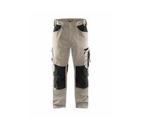Pantalon artisan BLAKLADER Sans poches flottantes T.40 - BEIGE/NOIR - 155618602799-40