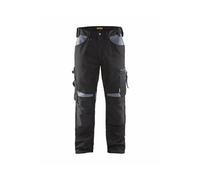 Pantalon artisan BLAKLADER Sans poches flottantes T.46 - NOIR/GRIS CLAIR - 155618609994-46