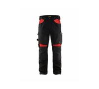 Pantalon artisan BLAKLADER Sans poches flottantes T.46 - NOIR/ROUGE - 155618609956-46