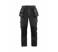 Pantalon de travail multipoches artisan Blaklader X1900 cordura denim stretch Marine / Noir 48