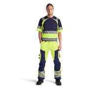 Pantalon artisan haute visibilité Blåkläder 1566 Rouge fluo/Noir Blaklader - 156618115599C 50