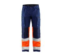 Pantalon artisan haute visibilité Blaklader +STRETCH Marine / Orange 42