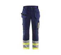 Blaklader 15291860 Pantalons haute visibilité, Bleu marin/jaune, taille C54