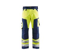 Blakläder Blakläder Pantalon de signalisation, jaune / bleu marine, Taille de confection DE: 27 Quantité:1
