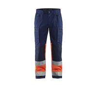 Pantalon artisan haute-visibilité +stretch 1551 Marine/Orange fluo Blaklader - 155118118953C 52