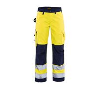 Pantalon artisan HV femme Jaune/Noir-T 52 Jambes Courtes