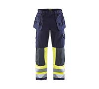 Pantalon artisan multinormes Marine/Jaune-Fluo 14791514 - Taille au choix