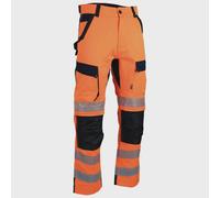 Pantalon haute-visibilité Ultrason EJ78+5 stretch orange fluo/bleu foncé T44 LMA LEBEURRE 1909-44