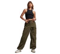 Superdry Vintage Baggy Parachute Cargo Pants Vert S-M Femme