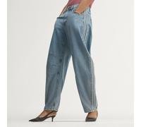 High Rise Barrel Leg Denim Pant bleu 29/30