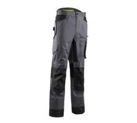 Pantalon de travail renforcé stretch multipoches BARU gris et jaune S Coverguard