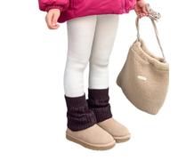 Pantalon bas pour enfants avec polaire épissée pour filles, blanc, S | Pantalon de bas respirant 9 points pour enfant de 2 à 12 ans avec élastique