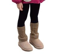 Pantalon bas pour enfants avec polaire épissée pour filles, noir, taille L | Pantalon de bas respirant 9 points pour enfant de 2 à 12 ans avec élastique